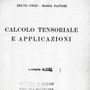 M. Pastori, B. Finzi, Calcolo tensoriale e applicazioni, 1949.