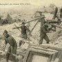 Bersaglieri alla ricerca delle vittime del terremoto di Avezzano, 1915.