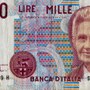 Banconota del valore di 1000 lire dedicata a Maria Montessori (1)