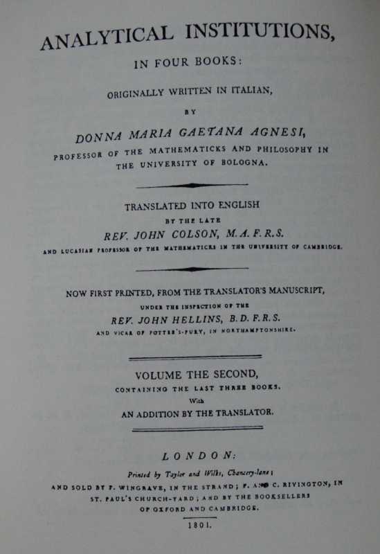 La traduzione inglese delle Istituzioni, comparsa nel 1801.