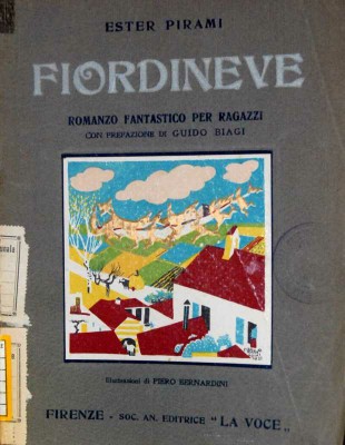 Copertina del romanzo per ragazzi Fiordineve, 1923