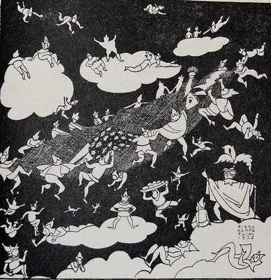 Illustrazione dal romanzo per ragazzi Fiordineve, 1923