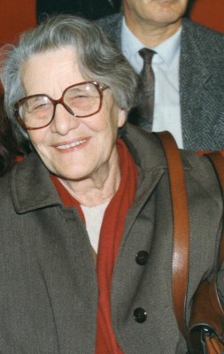 Marcella Balconi al convegno su “I Bonfantini” tenuto a Novara nel 1991 [Archivio Istituto della Resistenza di Novara]