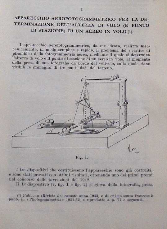 Apparecchio aerofotogrammetrico. [Beloch, 1967, p. 63].