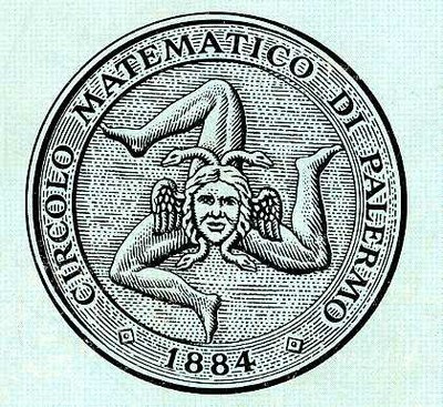 Il logo del Circolo matematico di Palermo. [Brigaglia, Masotto, 1982].