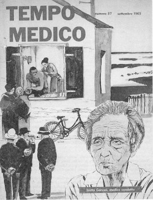 Isotta Gervasi raffigurata da Guido Crepax nella copertina di «Tempo Medico» nel 1965. [Ricci e Gagliardi, 1998, p. 123].