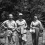 Maria Matilde Principe con Guido Grandi (centro) e Egidio Melini a Frusta Umbra nel 1955. Con permesso di M.M. Principi.