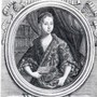 Ritratto di Giuseppa Eleonora Barbapiccola in un'incisione tratta dalla sua traduzione de I principi della filosofia di Renato Des-Cartes. [Sanna, 1999]