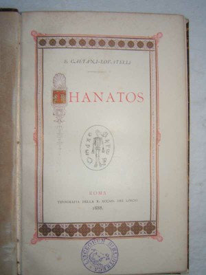 Frontespizio di Thanatos, 1888
