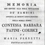 Frontespizio del libro di Maria Maddalena Ferretti.