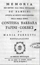 Frontespizio del libro di Maria Maddalena Ferretti.