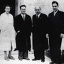 Daria Bocciarelli, E. Amaldi, G. Trabacchi, M. Valadares, Roma, 1941. [Archivio Amaldi]