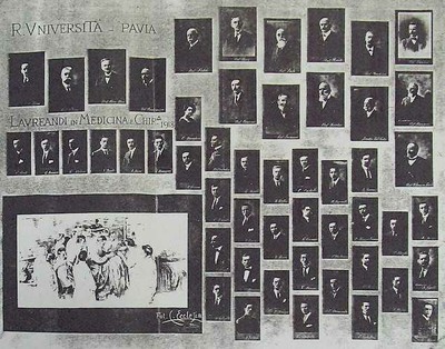 Laureandi in medicina e chimica dell'Università di Pavia, 1918 [Meazzini, s.d.]