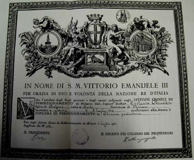 Diploma di perfezionamento in clinica pediatrica [Meazzini, s.d.]